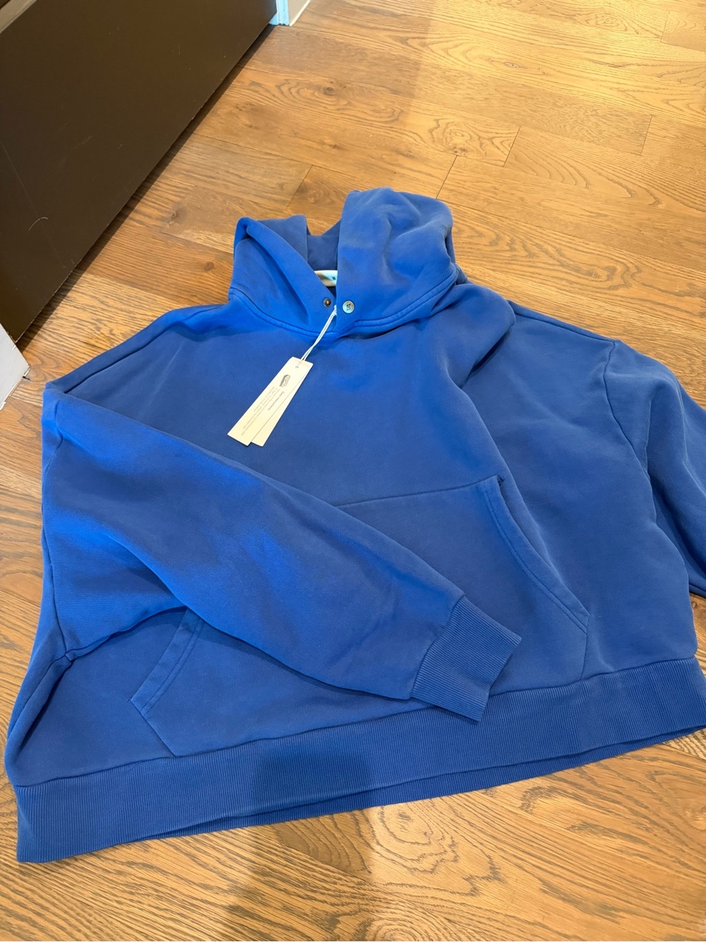 Blue Women's Hooded Pullover Sweatshirt